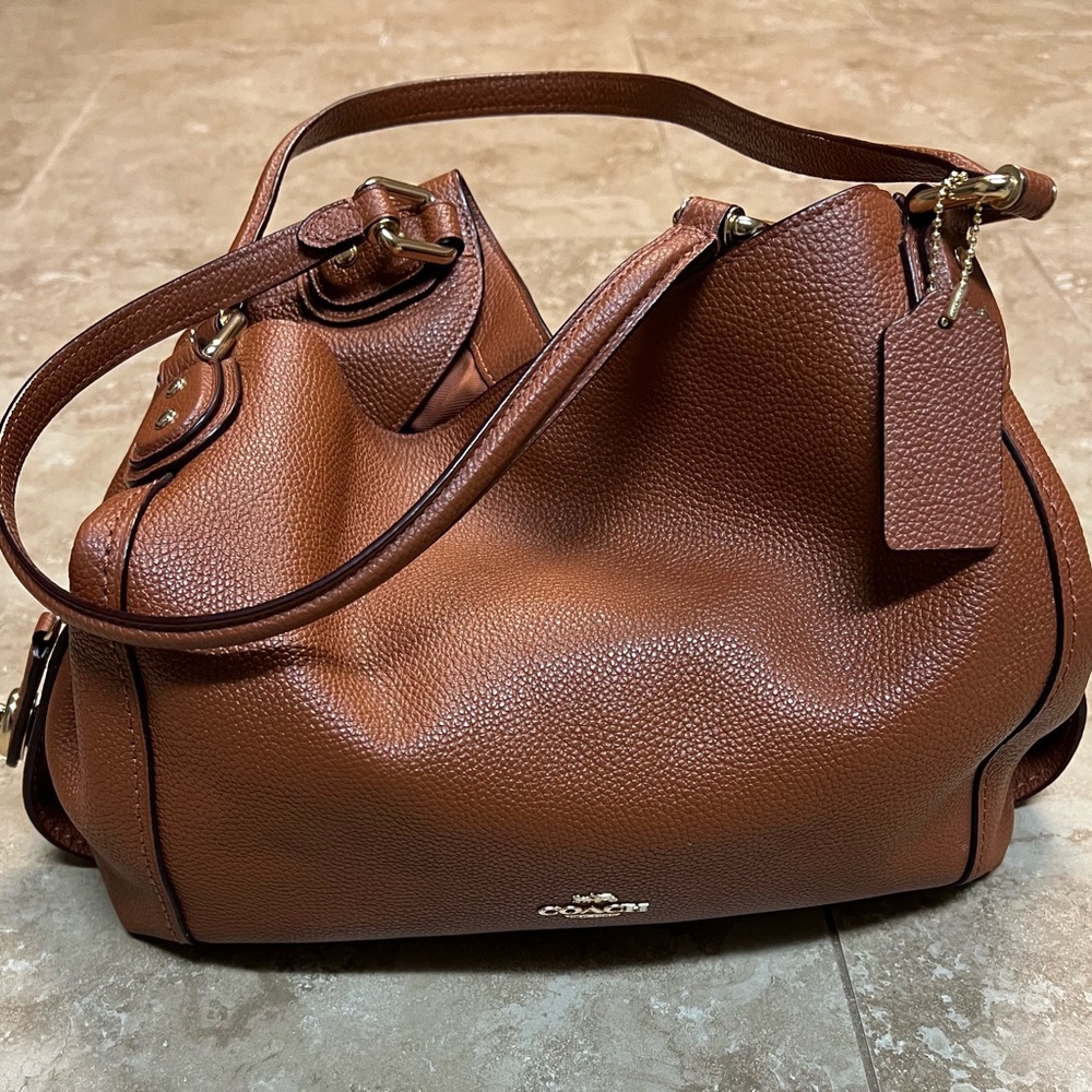 Coach Tan Leather Shoulder Bag